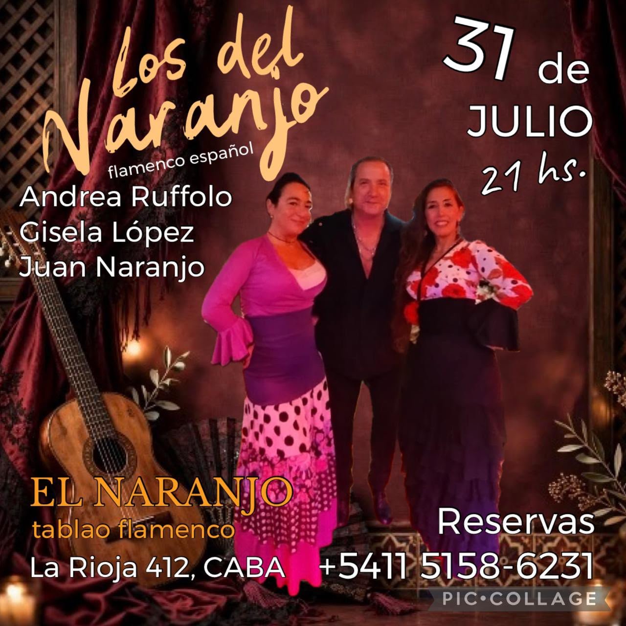 Cena Show wn El Naranjo Tablao Flamenco con la  LA PARTICIPACION ESPECIAL DE MARIANA KIDA